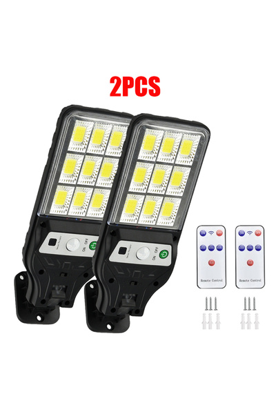 Choice قطعتان من أحدث مصابيح LED الشمسية القوية المطورة بقوة 6000000 لومن، مص...