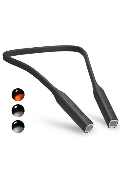 Choice Black Led Rechargeable Neck Reading Light 3 Colors Book Light Stepless...