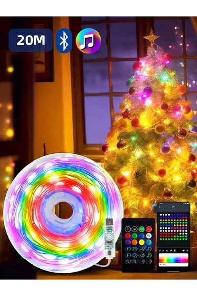 Choice3 20meters 5M/10M/20M RGBIC LED Smart Fairy Lights Bluetooth APP Contro...