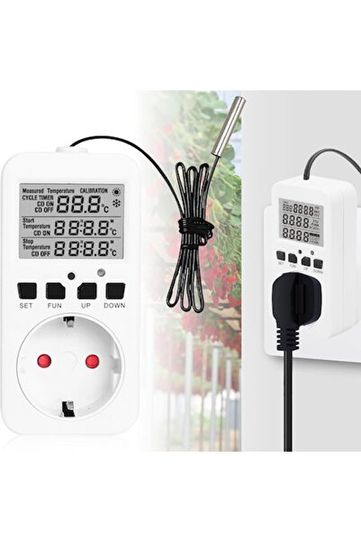 miraza Priza cu Termostat, Programabila, Control Incalzire/Racire, 16A, 230V,...