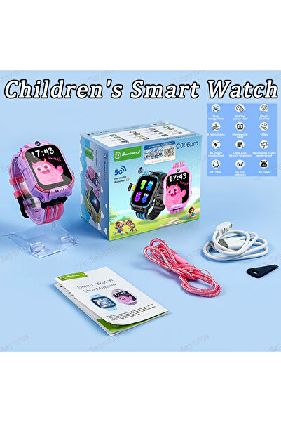 Choice ساعة ذكية للأطفال باللون البنفسجي، ساعة ذكية جديدة للأطفال بتقنية الجي...