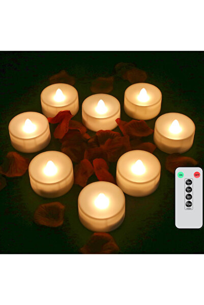 Choice 6pcs 1 set Warm white 6 Pack Flameless LED Candles with Timer Remote F...