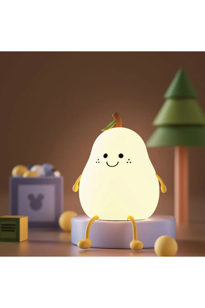 Choice مصباح ليلي سيليكوني على شكل كمثرى للأطفال، مصباح ليلي سيليكوني لطيف عل...