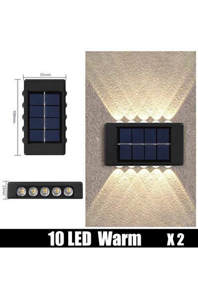 Choice 10 LED Warm-2PC 1pc 6-10 LEDs Solar Outdoor Wall Decorative Landscape ...