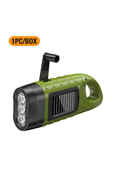 Choice green Emergency solar hand cranked flashlight multifunctional camping ...