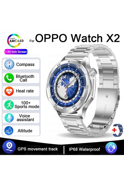 Choice Silver steel New Watch X2 Bluetooth Call Smart Watch Men GPS Sports Fi...
