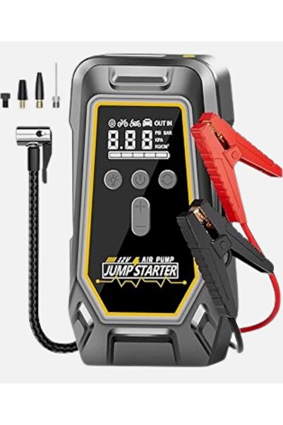 Tastech 16000MAH AKÜ TAKVİYE CİHAZI LASTİK ŞİŞİRME POMPASI LED IŞIKLI ACİL SO...