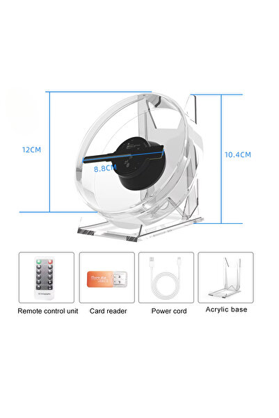 Choice Min Fan Mini 3D Holographic Projector Fan Desktop LED Advertising Mach...