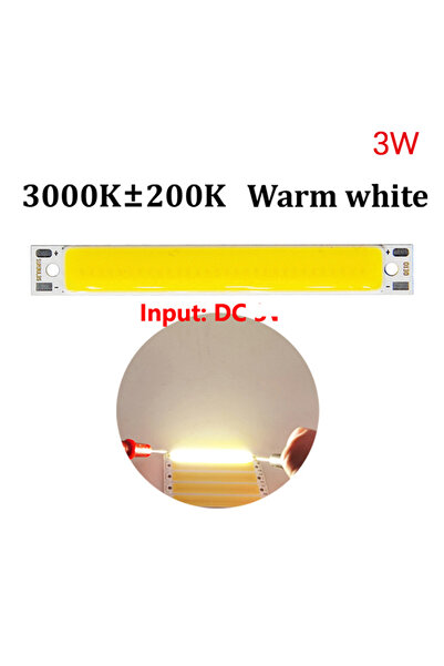 Choice شريط إضاءة LED COB أبيض دافئ، 3 فولت/3.7 فولت تيار مستمر، 60 مم/8 مم، ...