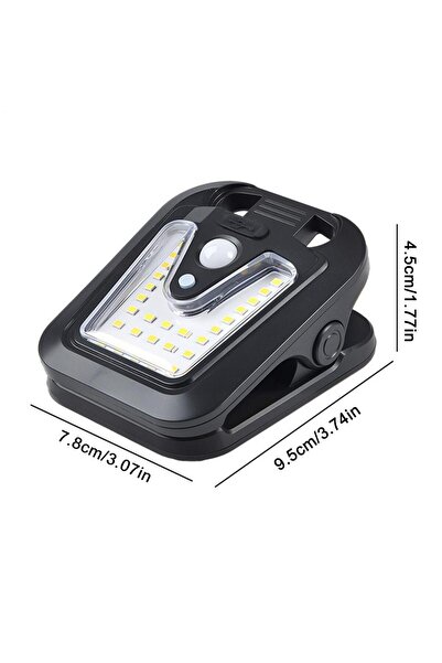 Choice مصباح يعمل بالطاقة الشمسية مزود بمستشعر حركة، ومنفذ USB، ومشبك تشغيل/إ...