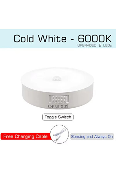 Choice Cold White Motion Sensor Light Bedroom Night Light Room Decor USB LED ...