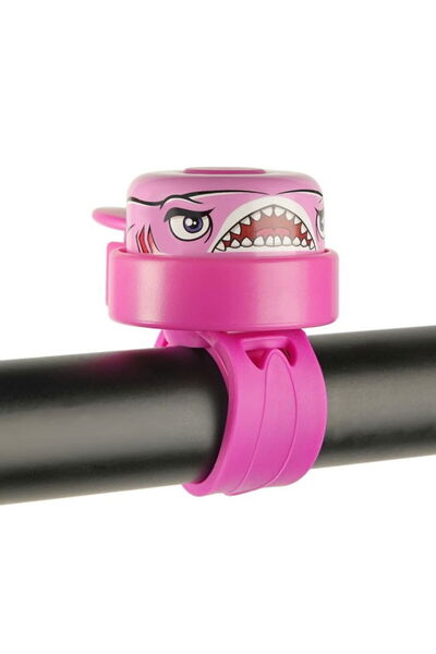 Crazy Safety Children's bicycle horn, handlebar mount, Pink Shark
