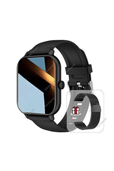 Choice ساعة ميلان 2026 الذكية باللون الأسود، متوافقة مع هواتف أندرويد وiOS، ش...