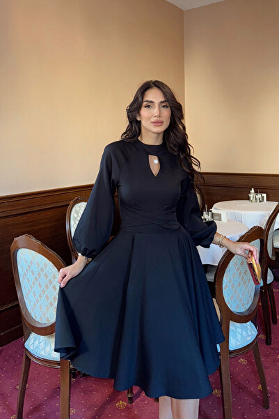 Sindimoda Damla Detay Midi Boy Elbise 54545