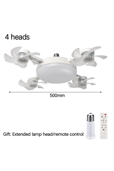 Choice AC 85-265V 4 Fan extend-60W E27 LED Ceiling Fan Light with Remote Cont...