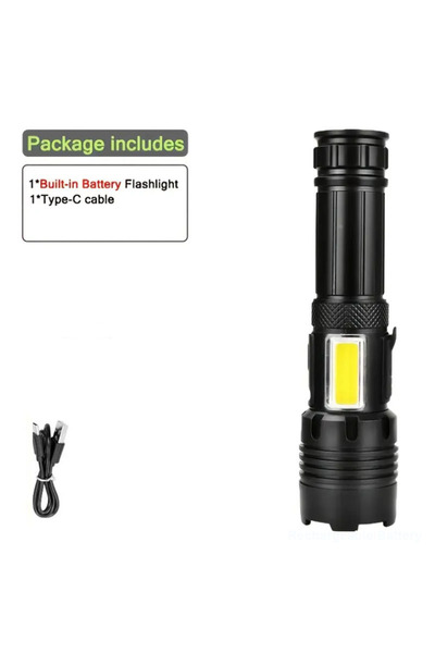 Choice مصباح يدوي LED فائق القوة مزود بإضاءة جانبية، مصباح عالي الطاقة، مصباح...