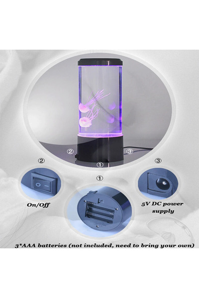 Choice مصباح قنديل البحر الأسود بتقنية LED مع جهاز تحكم عن بعد، إضاءة متغيرة ...
