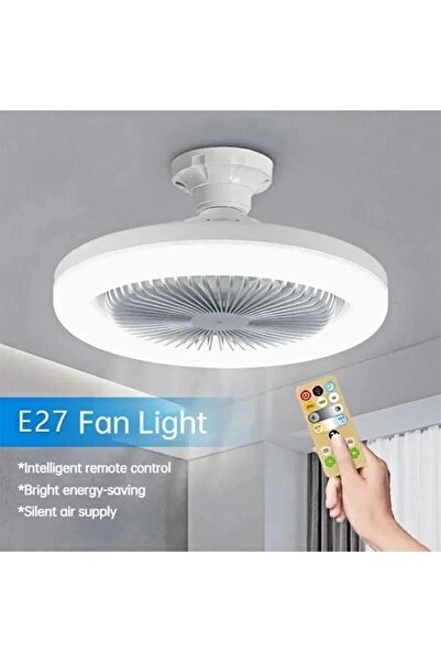 GGBEE مروحة سقف بإضاءة LED تعمل بجهد 85-265 فولت، مزودة بجهاز تحكم عن بعد ومح...