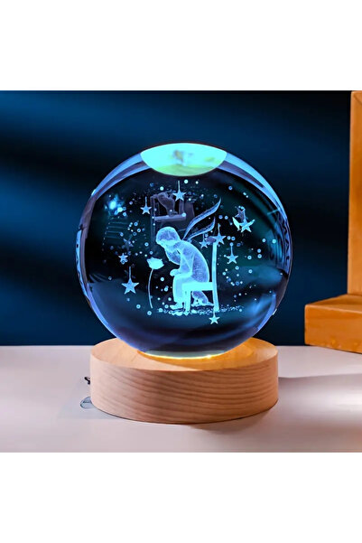 Choice xiaowangzi 1 pc 3D crystal ball with colorful wood base, suitable for ...