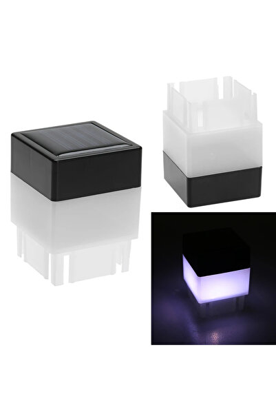 Choice مصباح LED شمسي خارجي أبيض اللون، مربع الشكل، مقاوم للماء، يعمل بالطاقة...