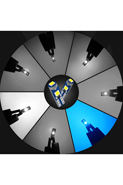 Choice مجموعة مصابيح LED زرقاء ثلجية، 5 قطع، T5، W3W، W1.2W، 17، 37، 73، 74، ...