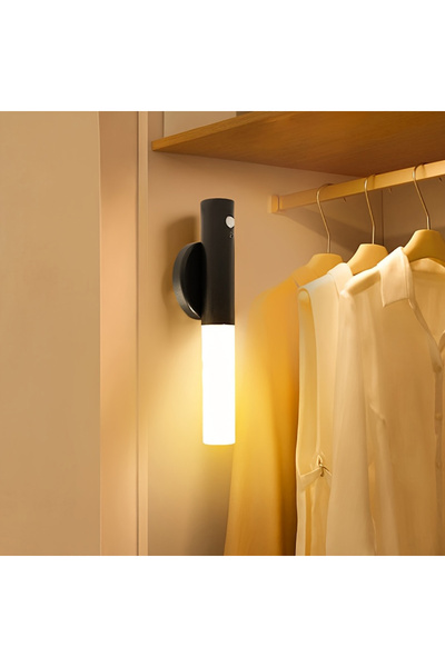 Choice مصابيح جدارية LED ذكية تعمل بتقنية الاستشعار، سوداء اللون، محمولة، تعم...