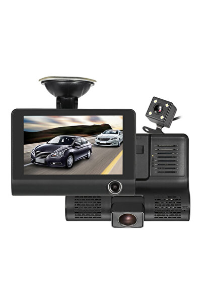 HALAMODO كاميرا سيارة DVR ثلاثية العدسات للرؤية الليلية