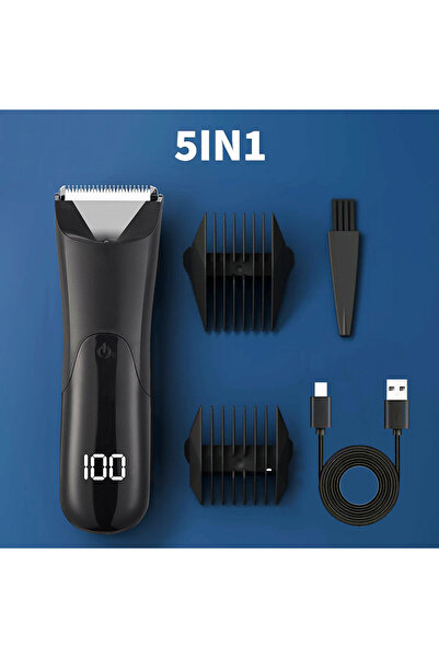 Choice ماكينة حلاقة كهربائية سوداء نقية للرجال، ماكينة تشذيب شعر العانة والإب...