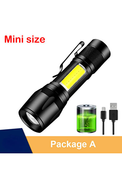 Choice مصباح يدوي صغير الحجم بقوة 100000 لومن، مزود بتقنية LED، قابل لإعادة ا...