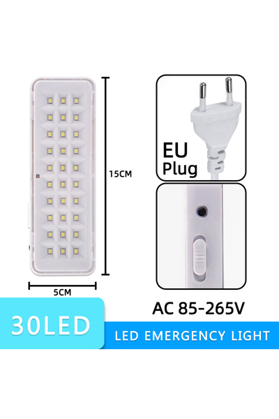 Choice5 Cold White EU Plug 30LED 30/60 LED Emergency Lamp Portable Emergency ...