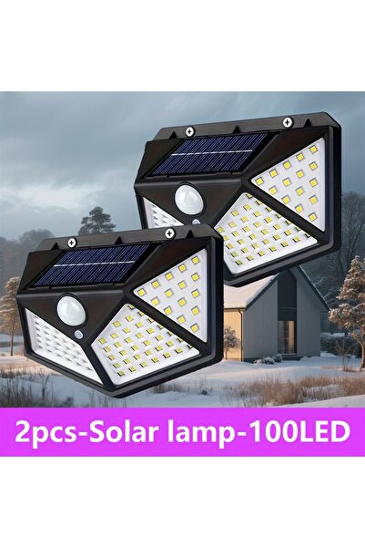 Choice 2pcs Solar Light 100LED Solar Flood Lights 3 Modes Outdoor Solar Motio...