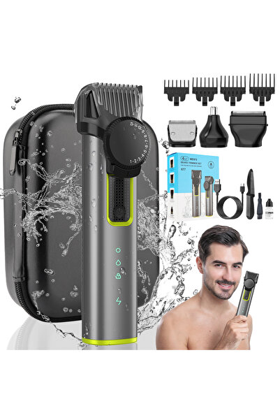 Choice 677 Gray IRUIBEAUTY 4-in-1 Hair Trimmer Electric Hair Clipper IPX5 Wat...