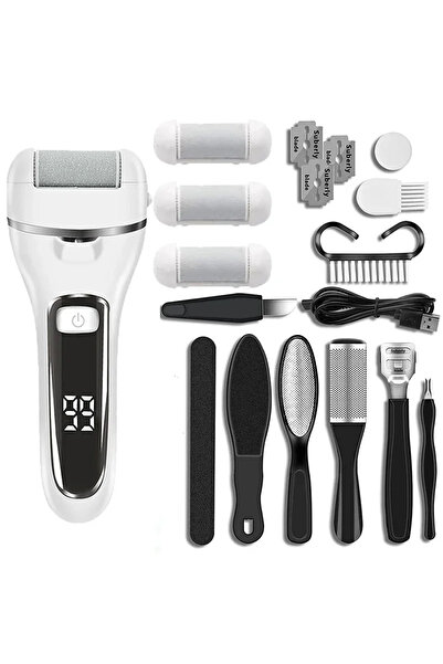 Choice جهاز تجليخ القدم الكهربائي الأبيض، مزيل الجلد الميت والمسامير، أداة اح...