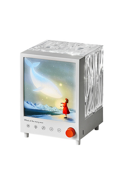 Choice جهاز عرض ضوئي ليلي على شكل صندوق أورورا، ضوء محيطي بتقنية بلوتوث مع ضو...