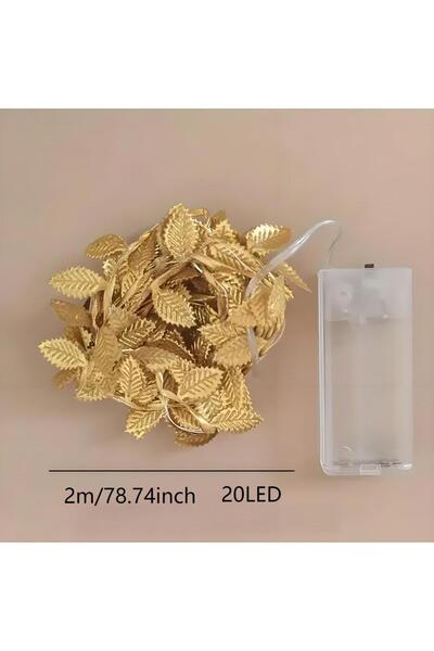Choice Warm White 1Pc Led Romantic Golden Leaf Fairy Lantern-(20Led Always on...