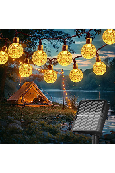 Choice سلسلة إضاءة تعمل بالطاقة الشمسية بطول 5 أمتار، مزودة بـ 20 مصباح LED أ...