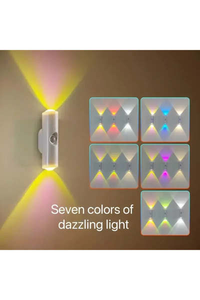 Choice 2PCS White-color 1/2/4/6pcs Wall Mounted Induction Light LED Smart Lig...