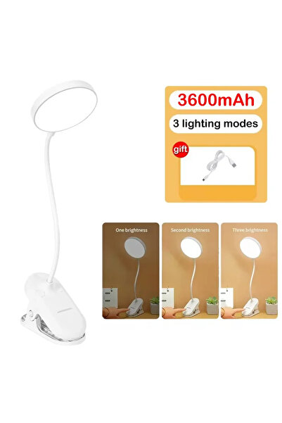 Choice1 3600mAh Led Table Lamp USB Rechargeable Night Light With Folding Clam...
