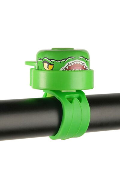 Crazy Safety Children's bicycle horn, handlebar mount, Crocodile Green