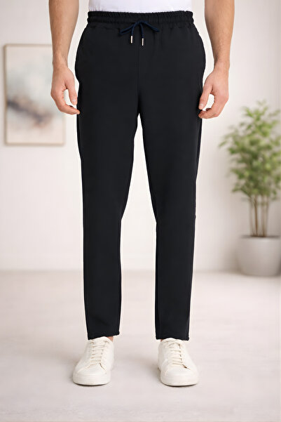 YAKAMEL Men's Regular Fit Elastic Waist Lace-Up Comfortable Cut Jogger Pants ...