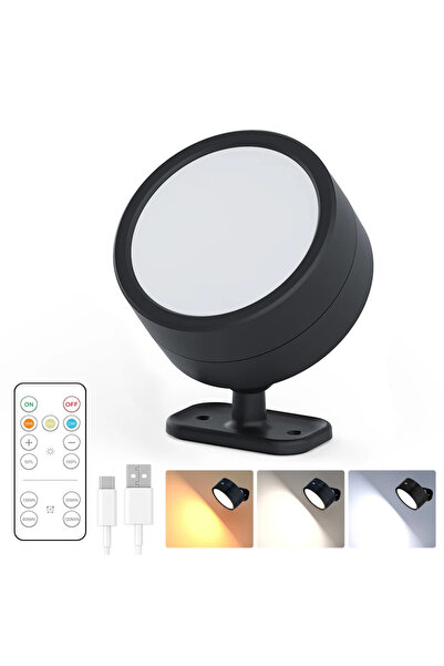 Choice مصباح LED لاسلكي قابل لإعادة الشحن، مثبت على الحائط، مزود بغطاء أسود، ...