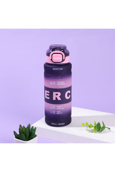 Geneic زجاجة مياه بسعة 800 مل للبالغين والأطفال، خالية من مادة BPA، مانعة للت...