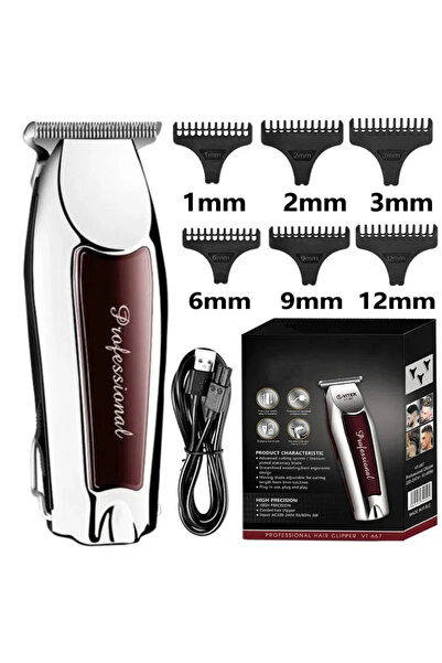 Choice ٦ أمشاط مع علبة، ماكينة قص الشعر، ماكينة تشذيب الشعر، ماكينة قص الشعر ...