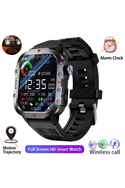 Choice ساعة ذكية عسكرية جديدة سوداء اللون، إصدار 2025، للرجال، مناسبة للأنشطة...