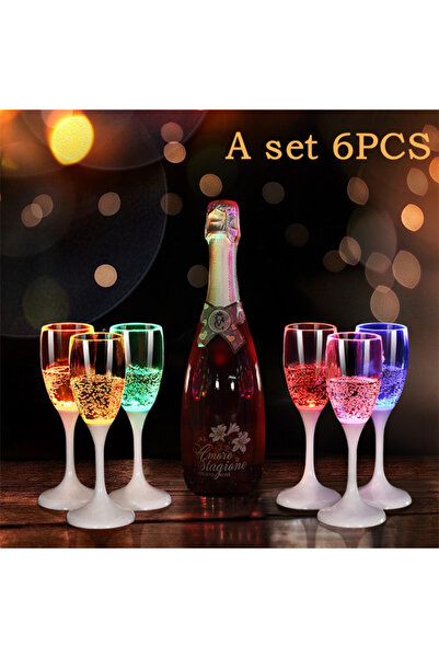 Choice A set 6PCS 120ML 6 Color LED Automatic Flashing Cups Multi-color Light...