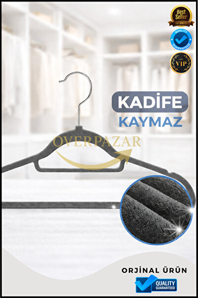 Overbazaar Umeraș pentru haine anti-alunecare din catifea – Design subțire, c...