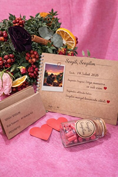 GIFT SEVGİLİ SEVGİLİM-40 HAFTALIK İLİŞKİ ETKİNLİK HEDİYE KUTUSU İSTANBUL BÖLG...