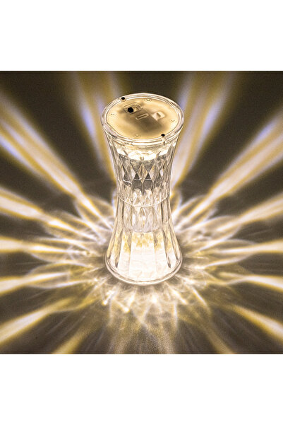 Choice Warm White LED Crystal Table Lamp Flameless Battery Power Candles Atmo...
