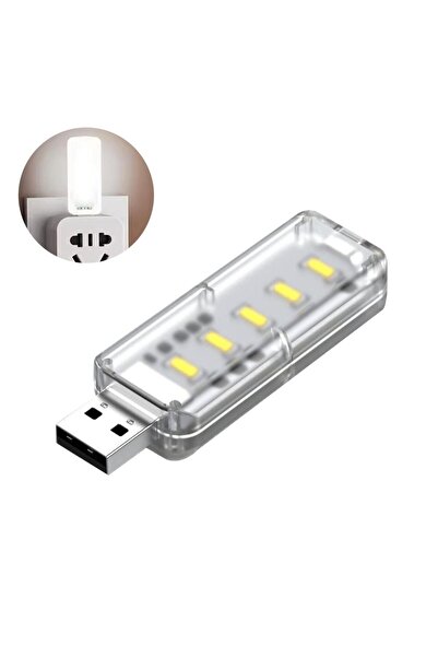 Choice1 White 10 LED Touch Dimming USB Night Light 5V Portable 3000K/6500K Fo...