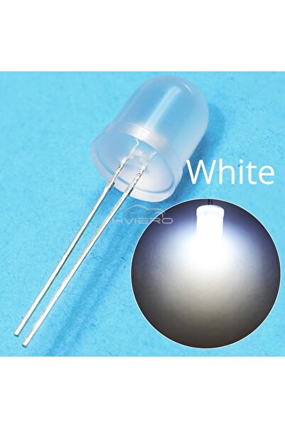 Choice8 50 قطعة بيضاء 50/250 قطعة مصباح ديود 10 مم فائق السطوع شفاف كالماء أب...